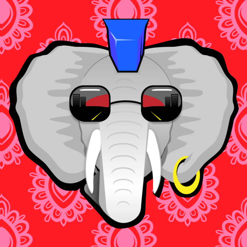 Red City Hellaphant - hellapets NFTwear - http://trav.media/hellapets